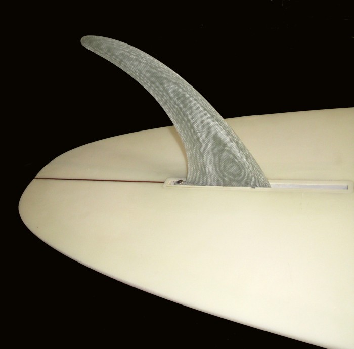 Greg Liddle hull with removable fiberglass flex fin, Surfing Heritage & Culture Center collection photo: Merson