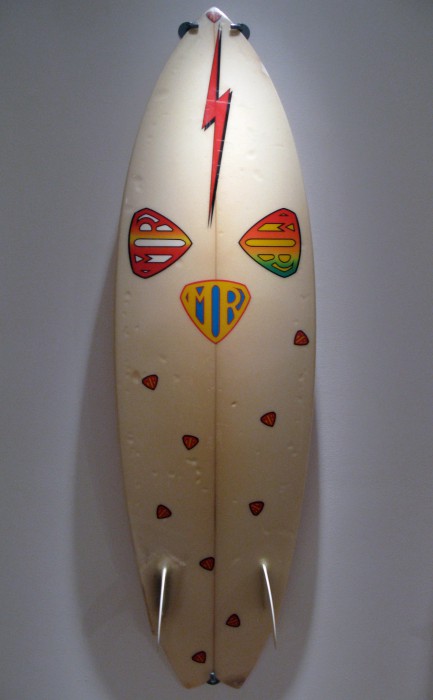 Mark Richards MR Twin Fin (late 1970's) Surf Craft exhibit Mingei International Museum photo: Merson