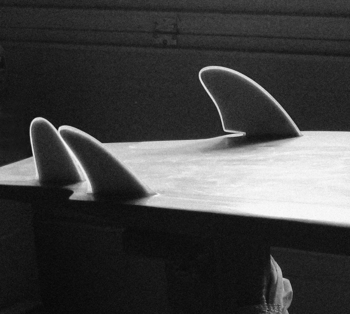 Merson hull with birch ply glass-on fins photo: Merson