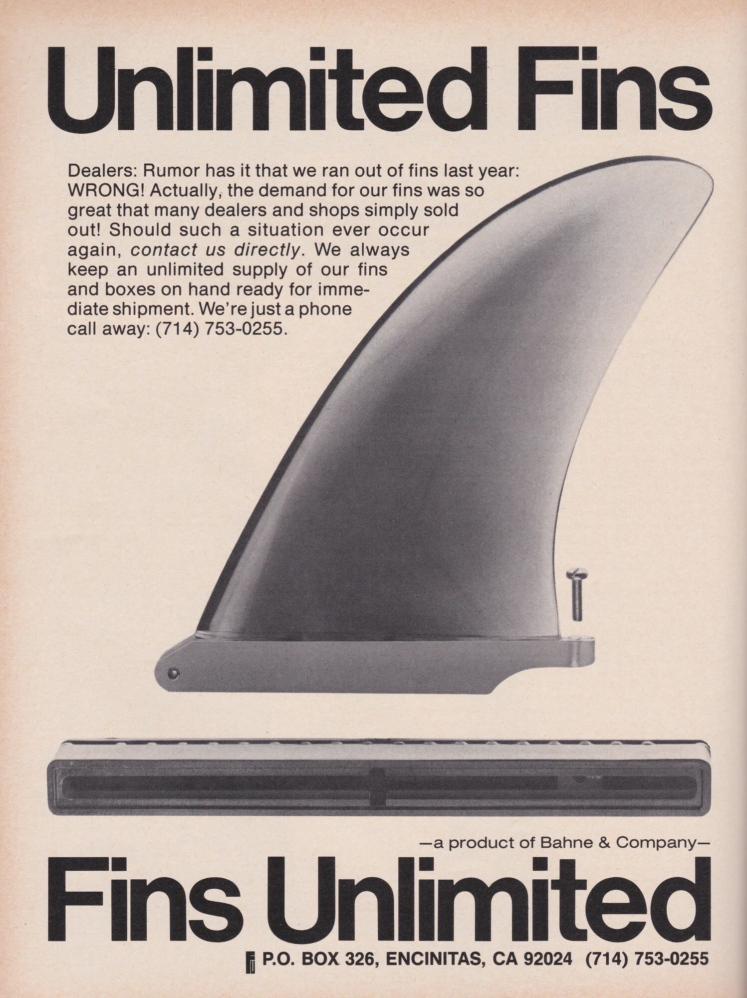 Fins Unlimited, 1977