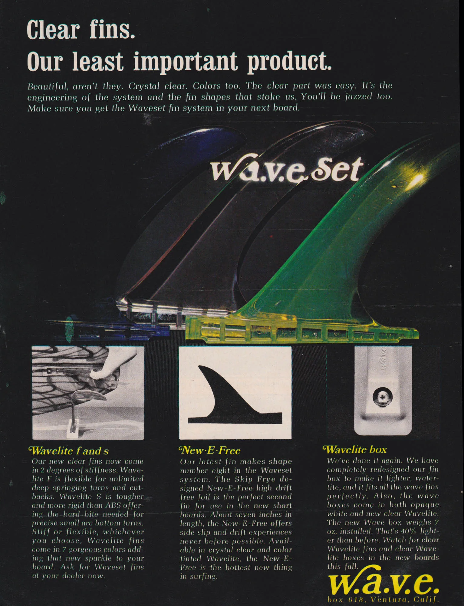 Vintage fin ad, 1968