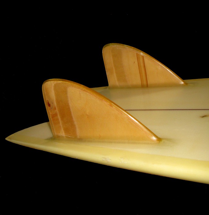 Steve Lis fish, Larry Gephart keel fins, Surfing Heritage & Culture Center collection photo: Merson