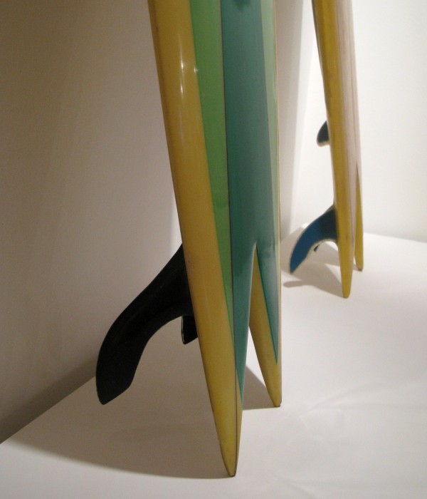 Nick & Barry Mirandon Twin Pin (1968) Surf Craft exhibit Mingei International Museum photo: Merson