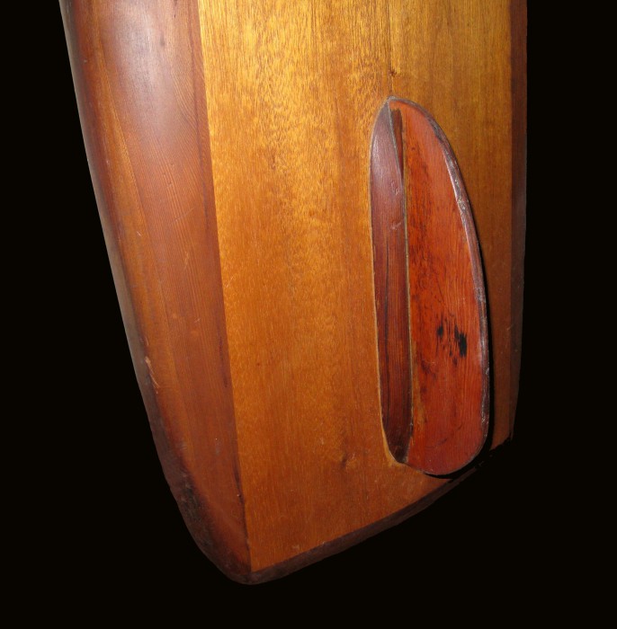 Early wood fin (early 1940s) Surfing Heritage & Culture Center collection photo: Merson